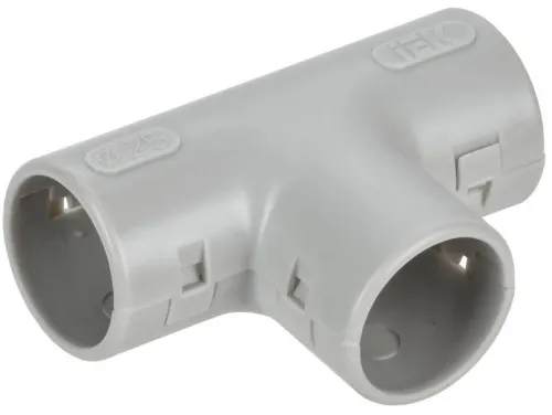 Тройник для жестких труб d25мм TIG-25 ELASTA IEK CTA10D-TIG25-K41-025