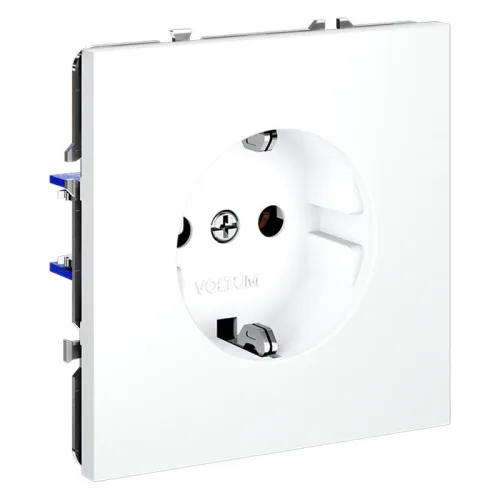 Розетка 1-м СП S70 16А с заземл. механизм бел. матов. Voltum VLS040102 фото 7
