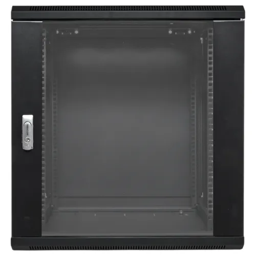 Шкаф настенный 19дюйм TERACOM PRO 12U 600600мм дверь стеклянная с замком-ручкой черн. EKF TRP-WLL-1266-40B