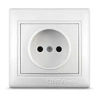 Розетка 1-м СП Севиль 16А IP20 без заземл. бел. UNIVersal С0022