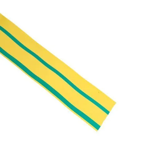 Трубка термоусадочная ТУТ нг 40/20 желт./зел. (уп.50м) EKF tut-40-yg фото 5