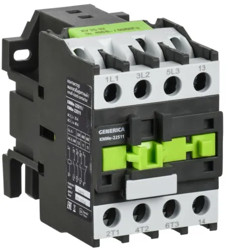 Контактор КМИе-22511 25А 230В/АС3 1НЗ GENERICA KKME21-025-230-01
