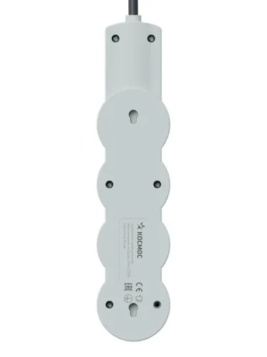 Удлинитель 3х3м с заземл. 10А IP20 USB 2800Вт 220В ПВС 3х1 с выкл. черн. КОСМОС YKsm3m3g-Z-VU10А-B фото 7