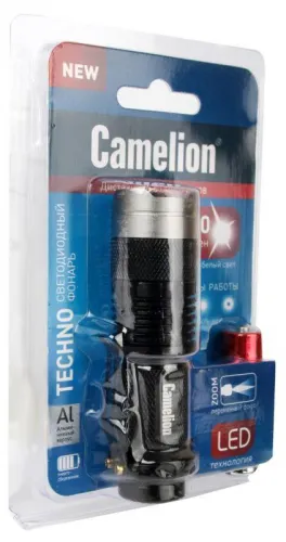 Фонарь LED5135 (LED XPE ZOOM 3 реж 1хLR6 алюм. блистер черн.) Camelion 12915 фото 8