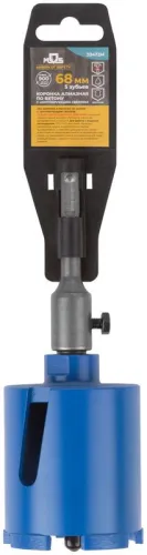 Коронка кольцевая по бетону алмазная безударная в сборе SDS-PLUS 5 зубьев 68мм MOS 33472М фото 3