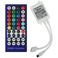 Контроллер для светодиодной ленты с ИК пультом RGBW-Controller-12/24V-96/192W-IP20-IR ЭРА Б0061113