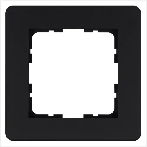 Рамка 1-м G-Flex черн. матов. soft touch Jasmart G1101PB