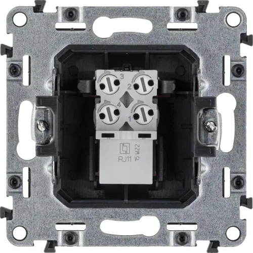 Розетка телефонная 1-м Valena Life RJ11 с лицев. панелью механизм бел. Leg 753438 фото 5