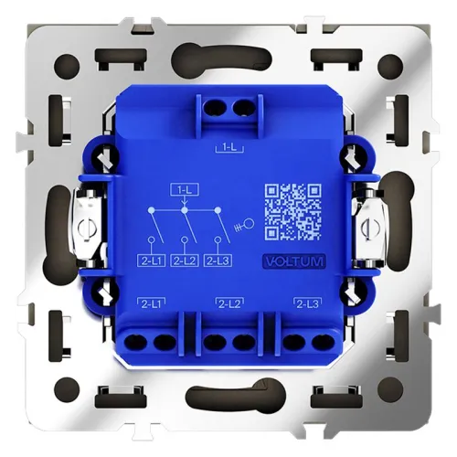 Выключатель 3-кл. СП S70 10А механизм графит Voltum VLS030107 фото 4