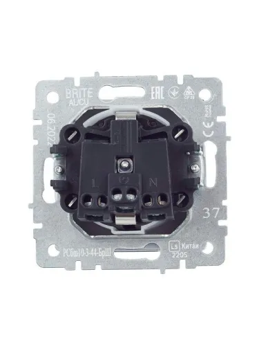 Розетка BRITE РСбш10-3-44-БрШ 16А IP44 с заземл. защ. шторки с крышкой механизм шампань IEK BR-R16-16-44-K37 фото 8