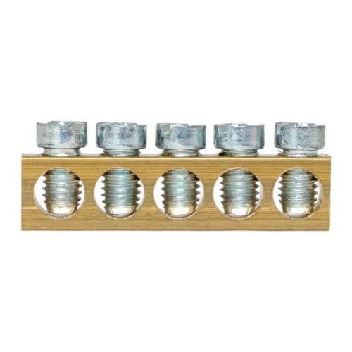 Шина PEN "ноль-земля" (6х9мм) 5 отв. для щитов Nova Unix Unix65 EKF nv-k5 фото 2