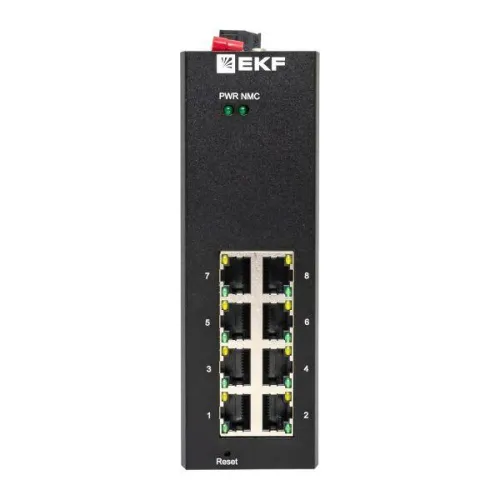 Коммутатор управляемый промышленный уровня L2 ML2-8GT 8 портов 10/100/1000Base-T(X) RJ45 монтаж на DIN-рейку TSX EKF TSX-ML2-8GT фото 5