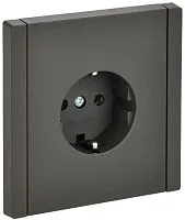 Розетка СП FORTE&PIANO FP314 16А с заземл. без защ. шторок безвинт. крепл. сер. IEK FP-R11-16-1-K03