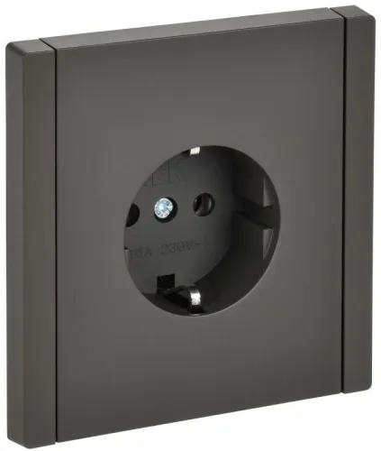 Розетка СП FORTE&PIANO FP314 16А с заземл. без защ. шторок безвинт. крепл. сер. IEK FP-R11-16-1-K03