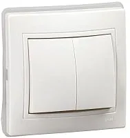 Выключатель 2-кл. СП Кварта ВС10-2-0-КБ-44 10А IP44 бел. GENERICA KV-V20-10-44-K01