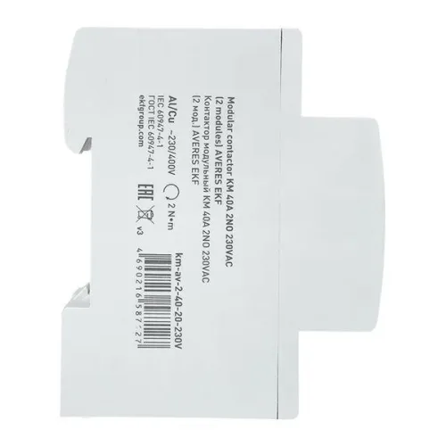 Контактор модульный КМ 40А 2NО 230В AC (2 мод.) AVERES EKF km-av-2-40-20-230V фото 8