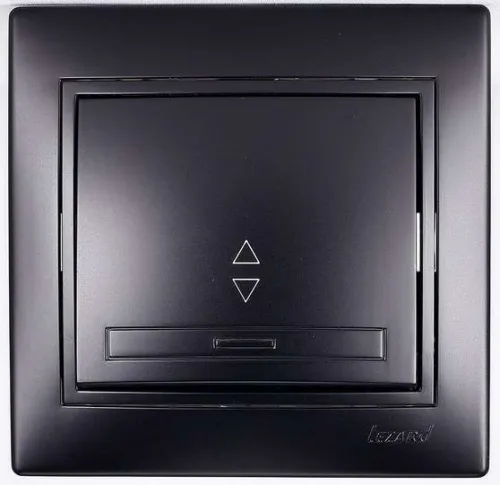 Выключатель проходной 1-кл. 1п СП Мира 10А IP20 со вставкой черн. бархат LEZARD 701-4242-105