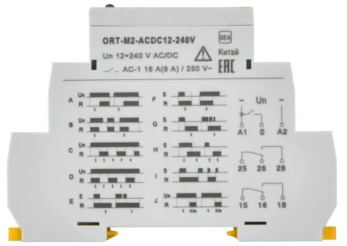 Реле времени многофункц. ORT 2 контакта 12-240В AC/DC IEK ORT-M2-ACDC12-240V фото 2