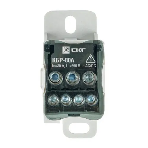 Блок распределительный КРОСС крепеж на панель и DIN КБР-80А EKF plc-kbr80 фото 6