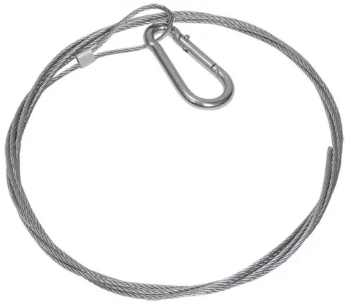 Трос стальной с карабином 2м IEK CLP1M-SRC-2-02