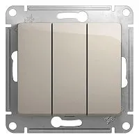 Выключатель 3-кл. СП Glossa 10А IP20 (сх. 3) 10AX механизм молочн. SE GSL000931