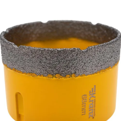 Коронка алмазная профессиональная по керамограниту и железобетону М14 вакуумное спекание 68мм для УШМ Kranz KR-92-1025 фото 4