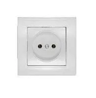 Розетка 1-м СП Бриллиант 16А IP20 без заземл. бел. UNIVersal 7947588