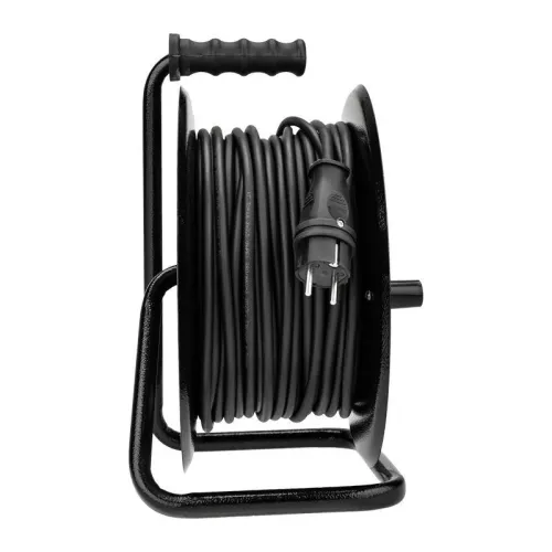 Удлинитель на метал. катушке 4х40м с заземл. IP44 КГ 3х2.5кв.мм с выключателем с защ. крышками Rexant 13-5015 фото 4