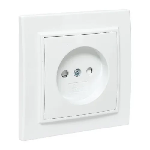 Розетка 1-м СП Минск 10А IP20 без заземл. защ. шторки бел. Basic EKF ERR10-022-100 фото 4