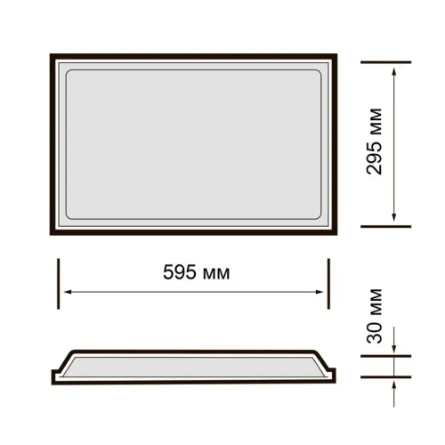 Светильник светодиодный PPL 595/R OPAL 20Вт 4000К IP40 295х595х30мм Ra90 ДВО JazzWay 5068926 фото 2