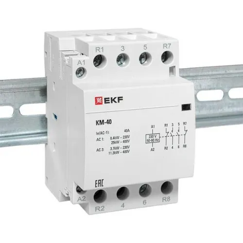 Контактор модульный КМ 40А 2NО+2NC (3 мод.) PROxima EKF km-3-40-22 фото 5