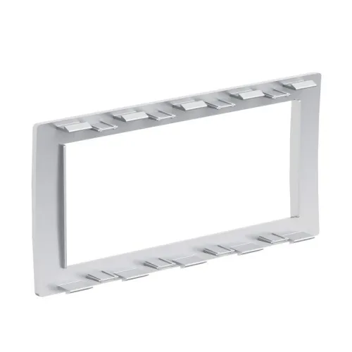 Рамка 4мод. универс. под Brava/VIVA/45х45 сер. металлик DKC F00013G фото 2