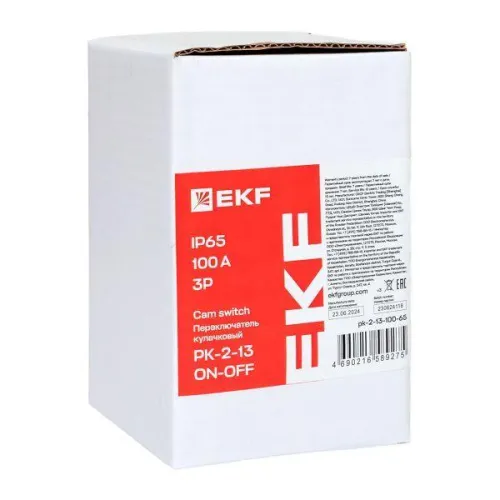 Переключатель кулачковый ПК-2-13 3п 100А "ВКЛ-ВЫКЛ" IP65 EKF pk-2-13-100-65 фото 4