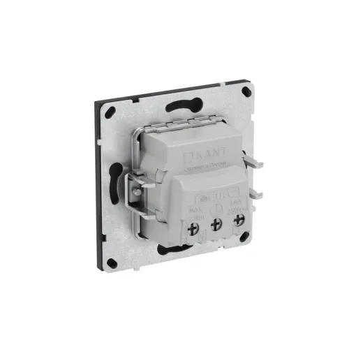 Розетка силовая KANT 2P+E защ. шторки черн. уголь DKC 7012003 фото 5