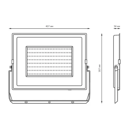 Прожектор светодиодный Elementary 200Вт IP65 6500К 17000лм PROMO G3 черн. GAUSS 613100200P фото 5