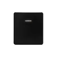 Выключатель 1-кл. СП ROUND MIELE 10А с подсветкой оникс Kranz KR-78-0713-3