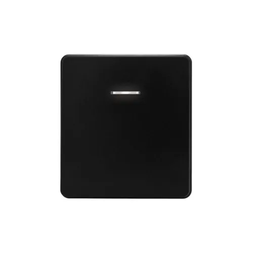 Выключатель 1-кл. СП ROUND MIELE 10А с подсветкой оникс Kranz KR-78-0713-3