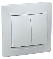 Выключатель 2-кл. СП Кварта 10А IP20 ВС10-2-0-КБ бел. GENERICA EVK20-K01-10-DM