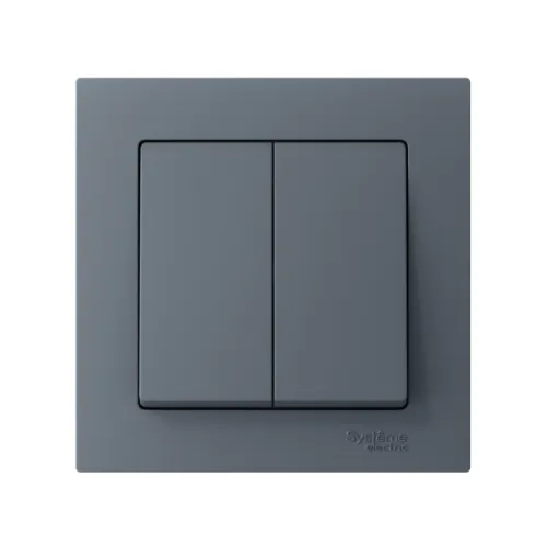 Выключатель 2-кл. СП AtlasDesign 10А IP20 (сх. 5) 10AX в сборе грифель SE ATN000752 фото 2