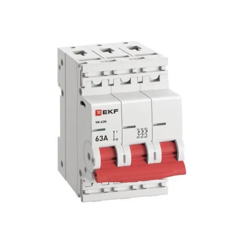 Выключатель нагрузки 3п 63А ВН-63N PROxima EKF S63363 фото 2