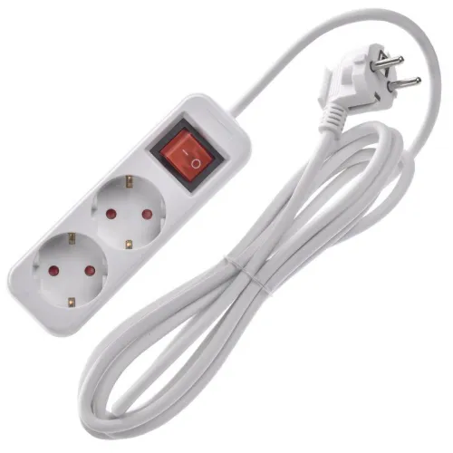 Удлинитель 2х3м 10А У02К ПВС 3х1 бел. UMA IEK UM-YP10-10-02-03-ZK-K01 фото 2