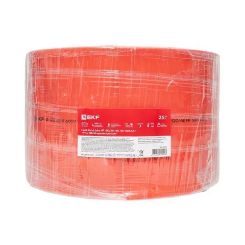 Трубка термоусадочная ТУТ нг 120/60 красн. PROxima (уп.25м) EKF tut-120-r фото 2