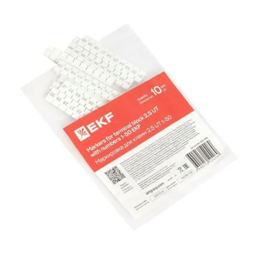 Маркировка для клемм 2.5 UT 1-50 (уп.100шт) EKF scr-ut-mrk-2.5-1-50 фото 7