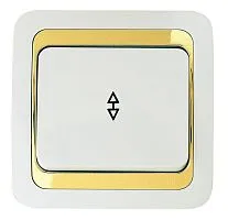 Выключатель проходной 1-кл. Mimoza с зол. вставкой Makel 12205