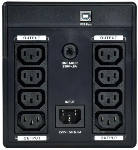 Источник бесперебойного питания ELECTRA ET 1.5кВ.А/900Вт с АКБ 2х9А.ч USB ITK EET-1500VA-1-002 фото 2