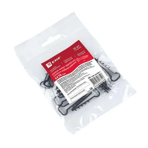 Дюбель-хомут d6х14мм для плоского кабеля черный (уп.10шт) PROxima EKF plc-cd-6x14b-r фото 4