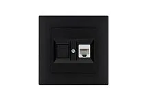 Розетка компьютерная CAT 5+гнездо Karea RIZZ STAR чер. Makel 88054035