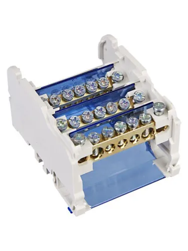 Шина на DIN-рейку в корпусе (кросс-модуль) ШНК 4х7 3L+PEN IEK YND10-4-07-100 фото 4