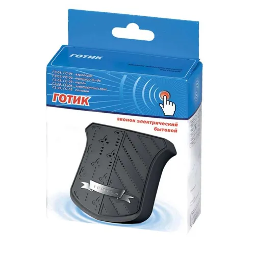 Звонок проводной Готик электрон. гонг 220В 80-90дБА черн./серебр. МОНОМАХ ГС-04 фото 3