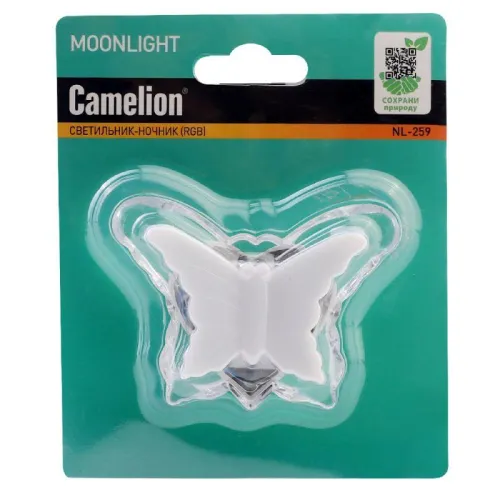 Светильник светодиодный ночник LED "Бабочка" RGB 220В Camelion NL-259 15377 фото 4